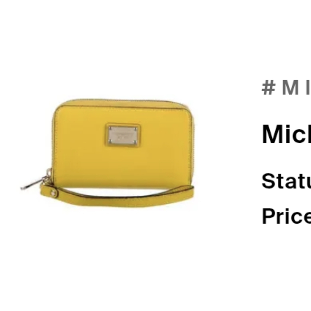 Michael Kors Vibrant Yellow Wristlet